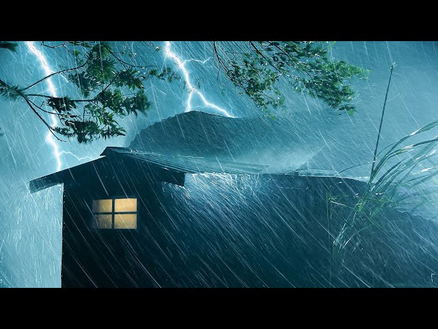 Heavy Rain Sounds for Anxiety and Stress Relief - Live Thunderstorm Sounds for Deep Sleep or Relax