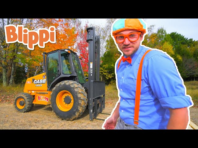 Blippi Learns about Forklifts | Construction Trucks for Children | Moonbug Kids