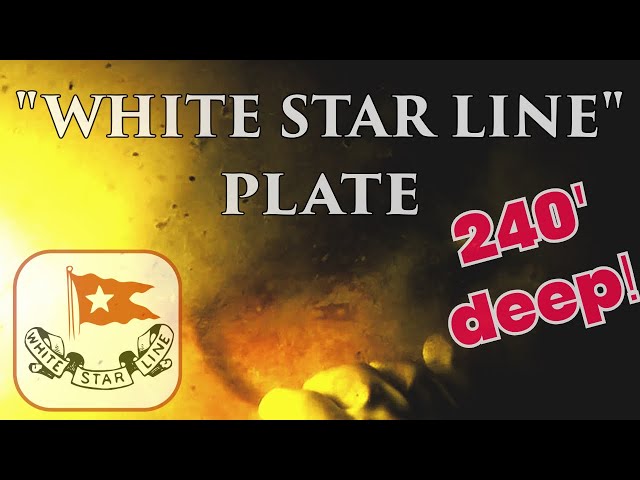 White Star Line plate found on RMS Afric shipwreck at 80 metres!