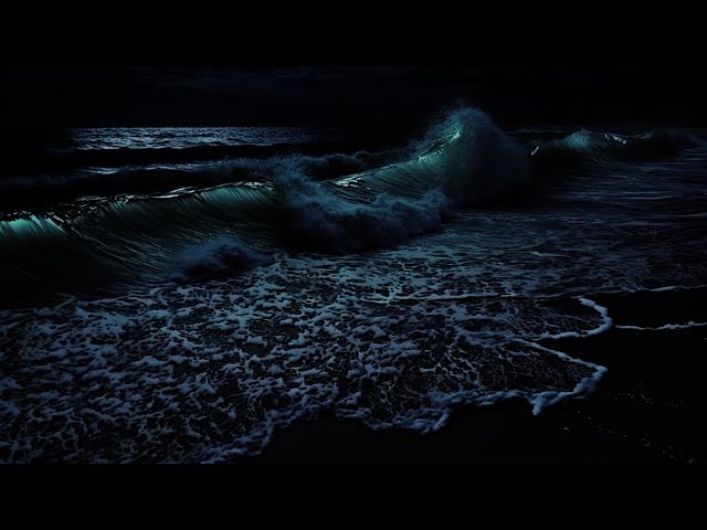 Sleep Well with Ocean Waves | Ocean Sounds For Deep Sleeping With A Dark Screen And Rolling Waves