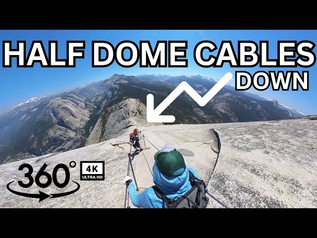 360 POV Half Dome Cables Descent [RAW FOOTAGE]