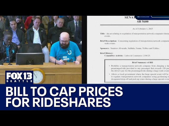 Proposed bill would cap rideshare prices for FIFA World Cup in Seattle