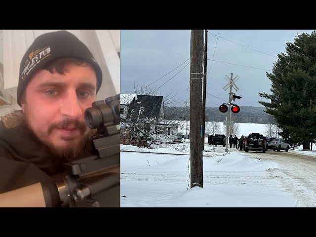 Video shows armed suspect inside home during standoff in northern Maine