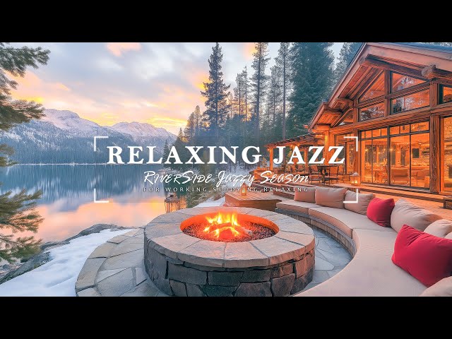 Golden Hour Jazz by the Luxury Lakeside Café | Pure Elegance | Relaxing Jazz for Healing, Working