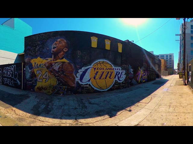 Kobe Bryant Memorial Murals in DTLA (360 Video)