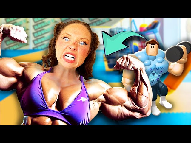 BECOMING THE STRONGEST WOMAN ALIVE !! (Playing ROBLOX Arm Wrestle Simulator)