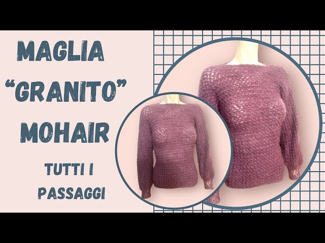 Tutorial crochet mesh granite mohair technique T, all sizes