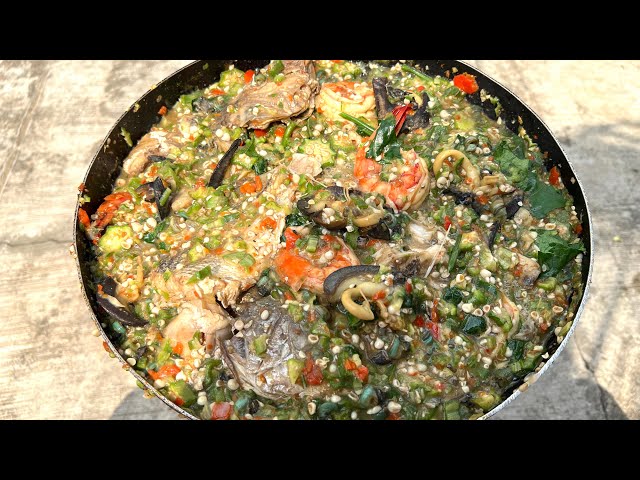 HOW TO MAKE AUTHENTIC WHITE SEAFOOD OKRA