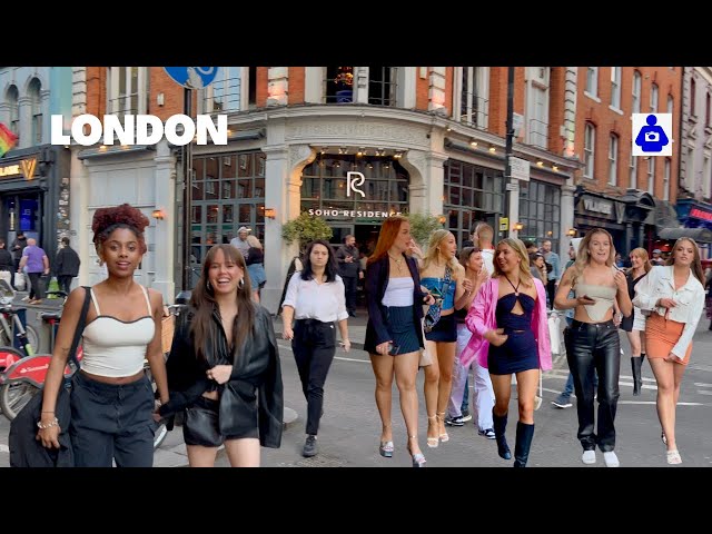 London Walk 🇬🇧 Nightlife, West End, Piccadilly Circus to SOHO  | Central London Walking Tour