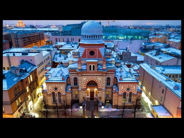 ⁴ᴷ Russia St Petersburg, Great Choral Synagogue - Restaurant LEKHAIM, Walking Tour