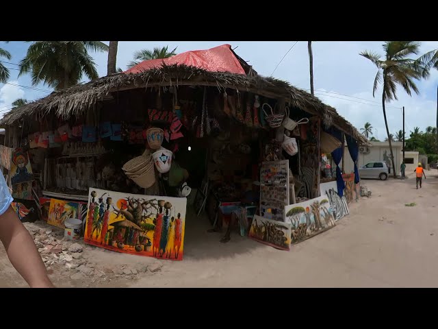 360° Video Shopping Area #Paje Beach Market Bargain in #Zanzibar Negotiation Daniel Nelu #TravelVlog