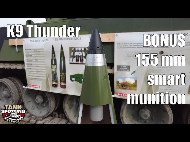 Boforst 155 mm BONUS Round For K9 Thunder Moukari SPG Mobile Artillery [4K]