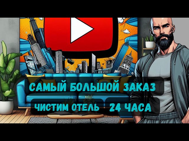 Химчистка отеля. Наш самый большой объём. 24 часа работы. Влог.