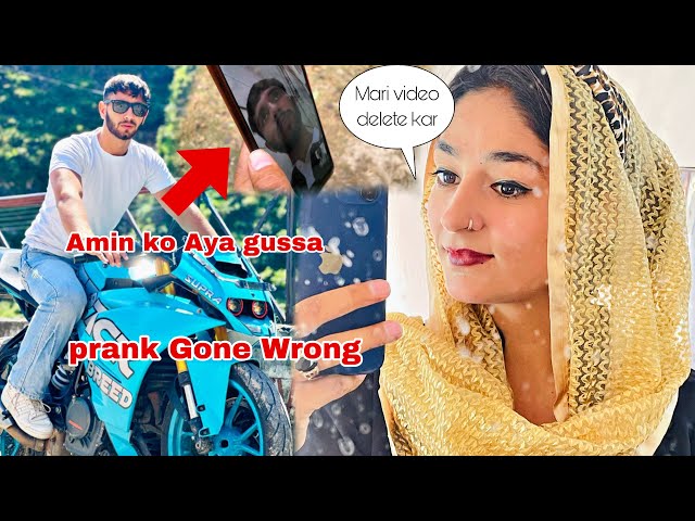 Prank gone extremely wrong😑||@aminbhatvlogs  to Naraz hogaya😒||@zeenurides