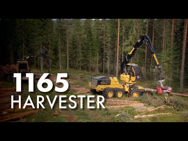 Tigercat 1165 Harvester working with the 1075C Forwarder in Sweden