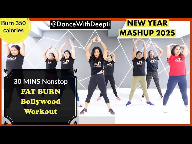 DWD113 - 30mins Daily - Beginner Bollywood Dance Workout | Lose weight 3-5kgs | New Year Mashup