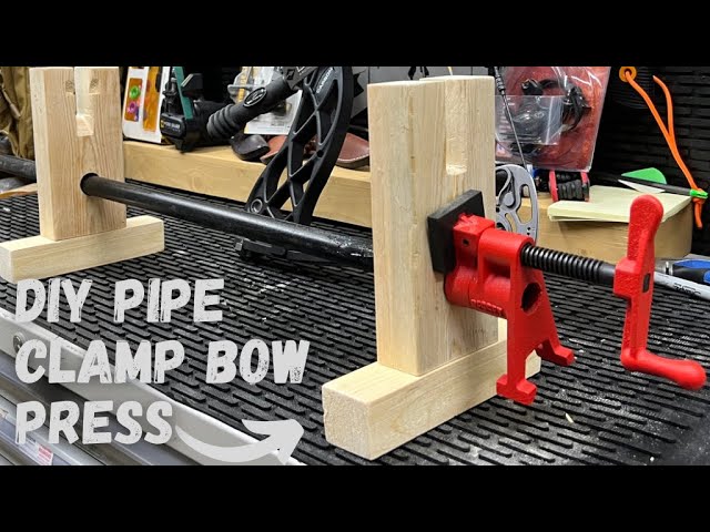 DIY Bow Press- How to Make With a Pipe Clamp, easy archery HACKS!