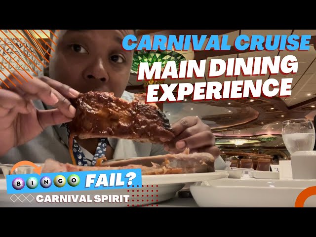 Carnival Spirit CRUISE | Main Dining Experience and BINGO?!