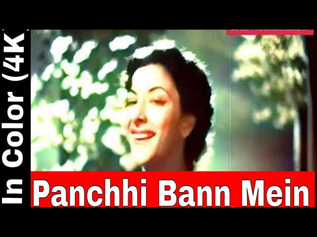 Panchhi Bann Mein In Color (4K) | Babul Songs, Dilip Kumar, Nargis, Lata Mangeshkar, Filmigaane