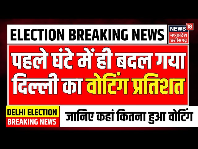 Delhi Chunav Voting LIVE: पहले घंटे में बदल गया दिल्ली का Voting Percentage ! | Delhi Elections News