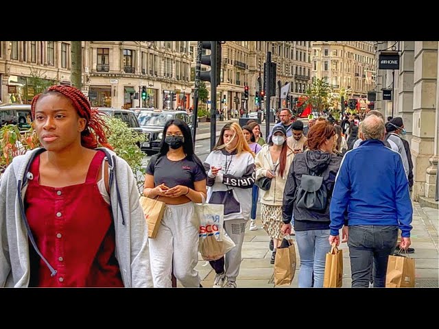 Walking the Streets of London | Autumn Walk In Central | London Walk 2021-4k HDR