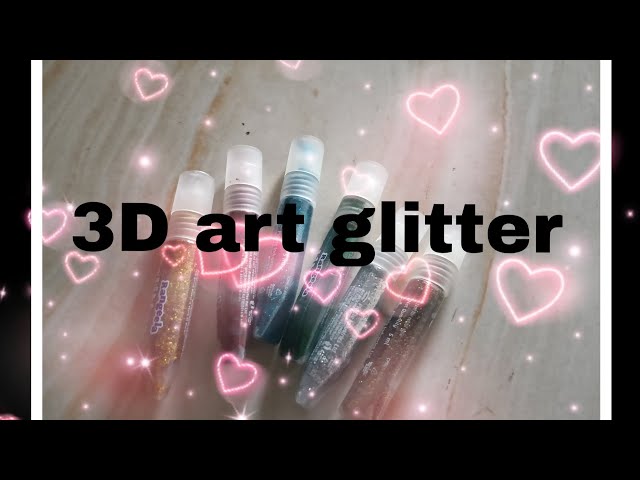 3D glitter art # yc crafts craft # 3D art