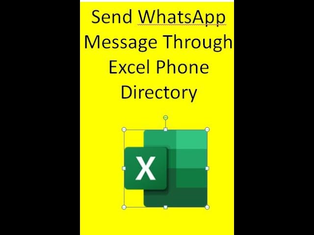 Send WhatsApp Message through Excel Using Hyperlink Function