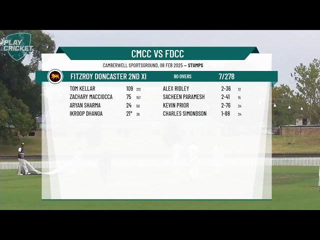 Camberwell Magpies 2nd XI v Fitzroy Doncaster 2nd XI