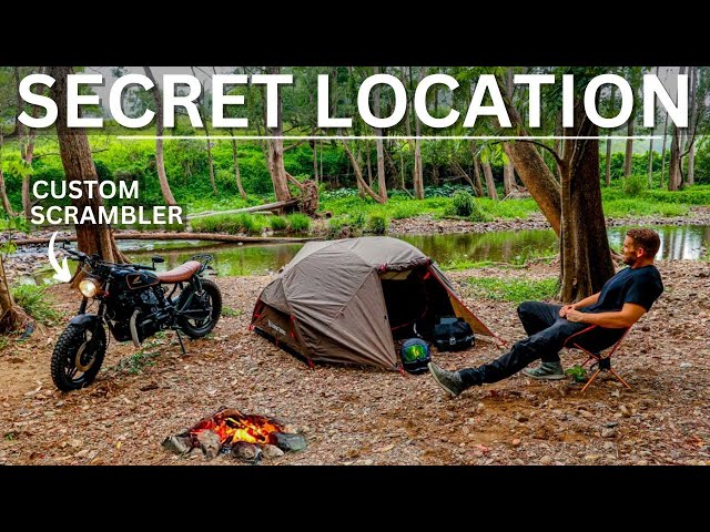 ★ ASMR Solo MOTORCYCLE CAMPING - Silent Vlog - Beautiful Location