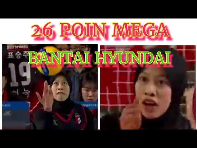 KUMPULAN 26 POIN MEGA, RED SPARKS BANTAI HYUNDAI #megawati #megatron #redsparks #koreavolleyball