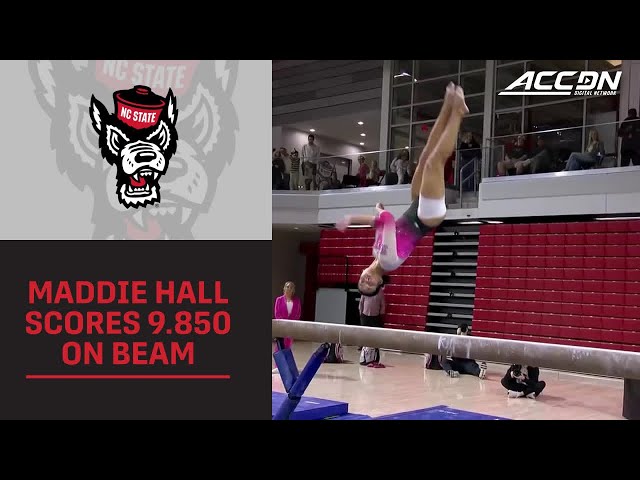 NC State's Maddie Hall Ties Her Season-Best Score On The Beam