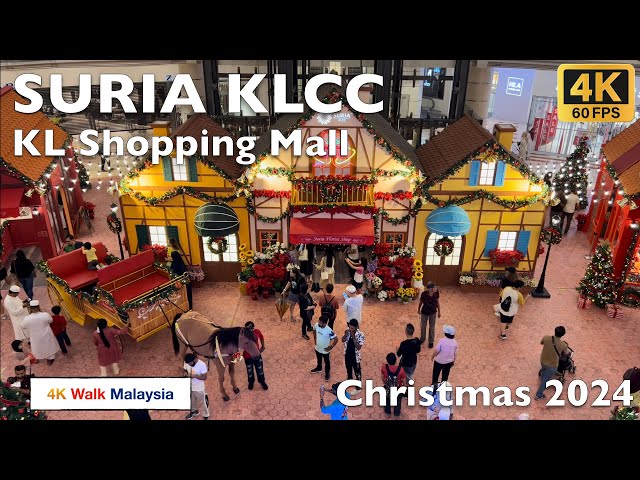 [4K 60fps HDR] SURIA KLCC | Kuala Lumpur Shopping Mall - Christmas 2024 | Malaysia Walking Tour