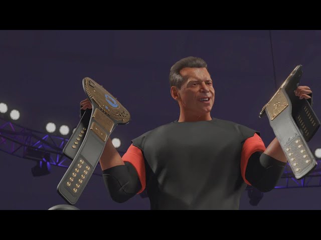 Vince McMahon vs Eric Bischoff vs Paul Heyman Extreme Double Tittles. WWE 2K23