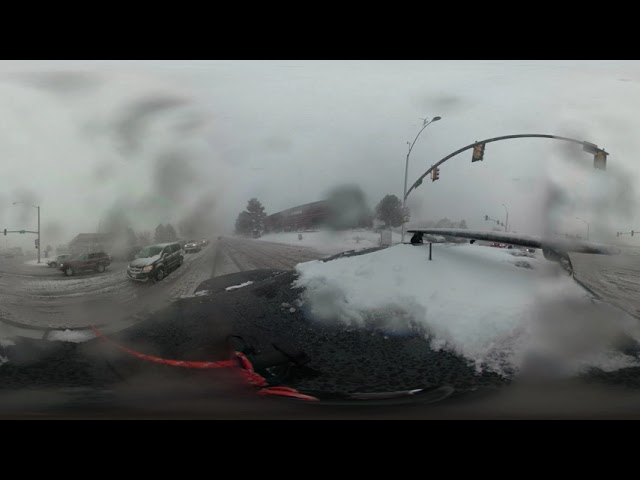 360 GoPro Fusion Footage INSIDE the DENVER COLORADO BLIZZARD 2019