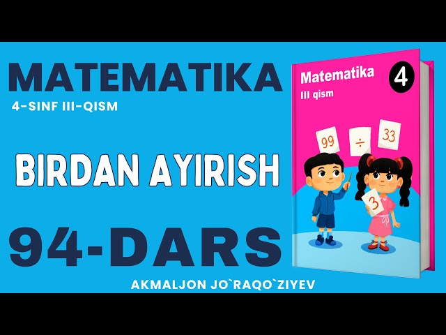 4-SINF MATEMATIKA 94-DARS