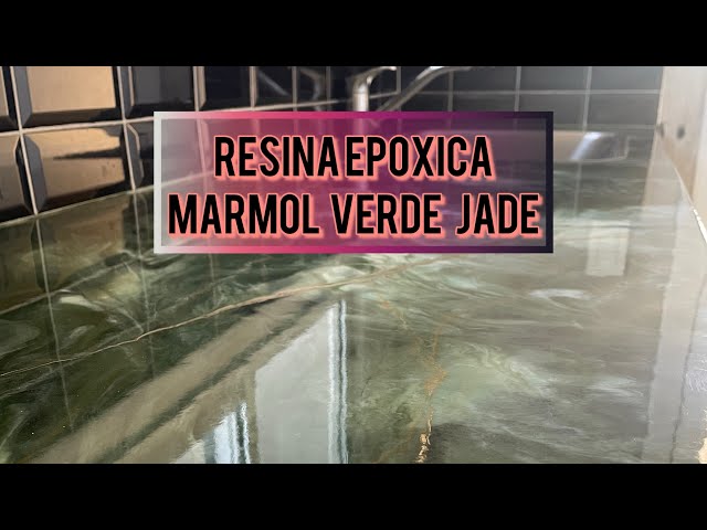 Tutorial Resina Epoxica - Resina epoxi sobre resina epoxi? Símil mármol verde con dorado