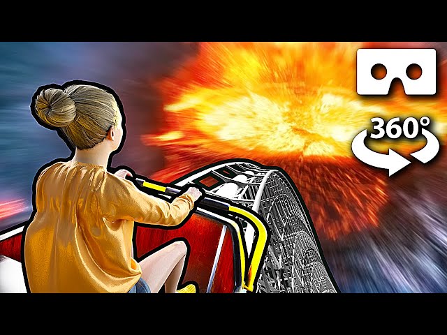 VR 360° VOLCANO ROLLER COASTER  || Virtual Reality