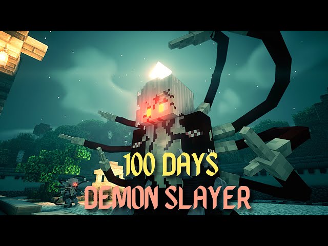 100 Days in Minecraft's Demon Slayer Mod