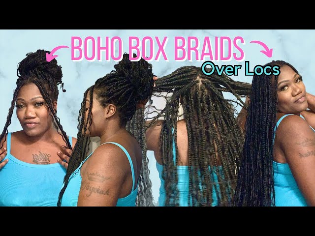 DIY BOHO / GODDESS BOX BRAIDS OVER MY STARTER LOCS :: PROTECTIVE HAIRSTYLE