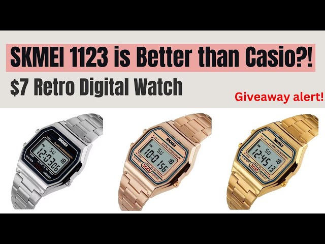 Skmei 1123 Retro Digital Watch Review | Casio A-158W Homage | Giveaway