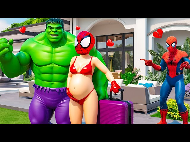 Hulk x Spider Man Love Story vs Bad Girl Hulk Leave in Granny House | Funny Horror Animation