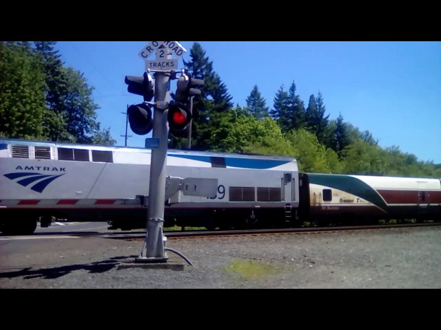 Amtrak Cascades talgo train going northbound on July 4 video 3 of 3