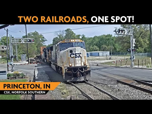 Princeton, Indiana, USA | Virtual Railfan LIVE !