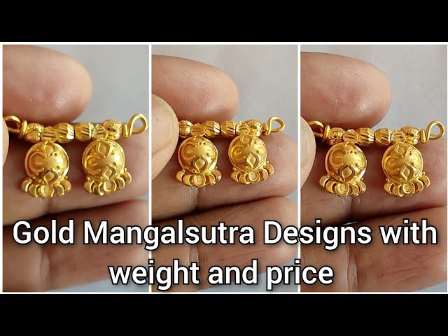 Latest gold mangalsutra designs with weight and price/light weight gold mangalsutra designs