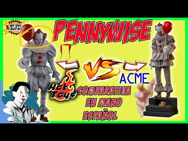 Hot Toys Pennywise IT 🔥 VS 🔥 ACME 1/6 en mano ESPAÑOL