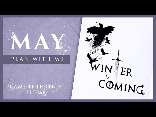 Plan With Me | May 2019 Game of Thrones Theme Bullet Journal  | Plant Based Bride