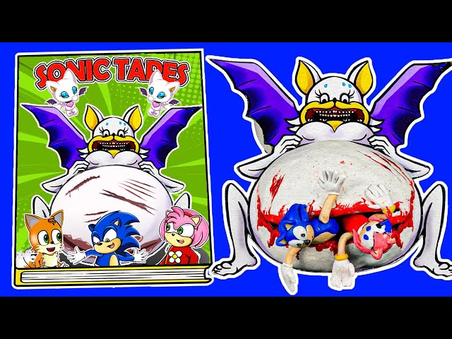 Making ROUGE SONIC TAPES PREGNANT Game Book（+ Rouge Sonic Tapes Squishy) DIY 소닉 테이프