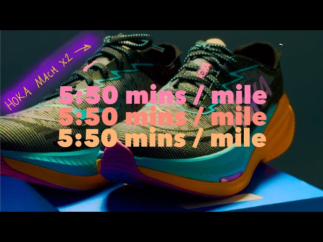 FIRST RUN IN THE HOKA MACH X2 (PROS/CONS)- 5:50 MINUTES PER MILE PACE - Review