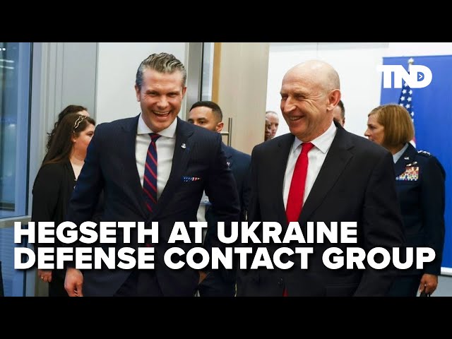 Hegseth talks Ukraine borders, NATO membership in Brussels