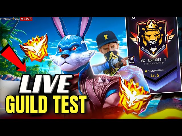 New Live ( 1v3 ) Guild Test In Free Fire Power By VX ESPORT.....